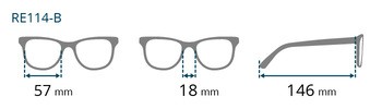 Brilo, okulary do czytania, moc +2,00, unisex, model RE 114B