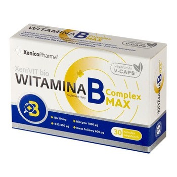 Xenico Pharm, Witamina B Complex MAX, kapsułki, 30 szt.