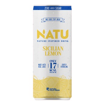 Natu Sicilian Lemo, napój gazowany o smaku cytrynowym, 250 ml