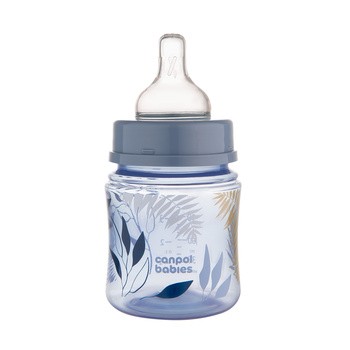 Canpol Babies EasyStart Gold, butelka antykolkowa, niebieska, 120 ml, 1 szt.