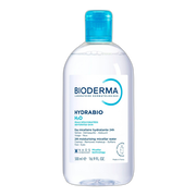 Bioderma Hydrabio H2O, nawilżająca woda micelarna do oczyszczania twarzy i zmywania makijażu, 500 ml