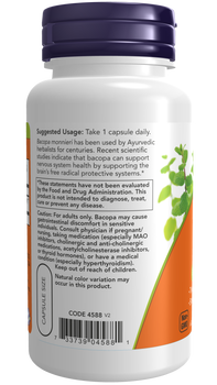 Now Foods Bacopa Extract 450 mg, kapsułki, 90 szt.