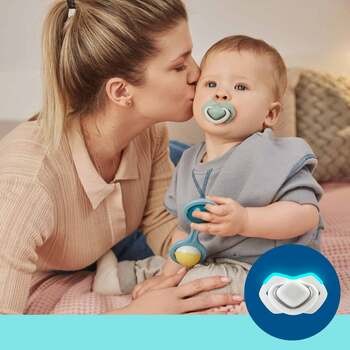 Canpol Babies, smoczek silikonowy, symetryczny, Pure Color, 18 m +, beige, 2 szt.