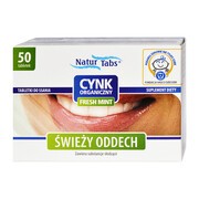 alt Cynk Organiczny Naturtabs Fresh Mint, tabletki do ssania, 50 szt.