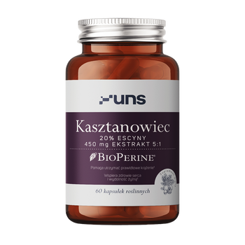 Uns Kasztanowiec + Bioperine, kapsułki, 60 szt.