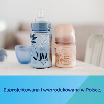 Canpol Babies EasyStart Gold, butelka antykolkowa, niebieska, 120 ml, 1 szt.