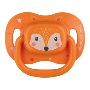Canpol Babies Cute Animals, smoczek uspokajający, silikonowy symetryczny, 6-18 m, pomarańczowy, 1 szt. https://azcdn.doz.pl/image/d/product/0a496255-scale-180x180.png