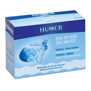 Humer, płyn, fizjologiczny roztwór wody morskiej, 5 ml, 18 ampułek