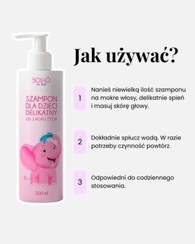 Bosko Cosmetics, szampon dla dzieci, delikatny od 3 roku życia, 200 ml
