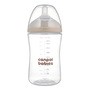 Canpol Babies Natural Shape, butelka ze smoczkiem dwustrefowym, 260 ml, wolny, 1 szt.