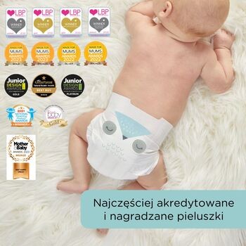 Kit & Kin, pieluszki 1 Mini (2-5 kg), Lomb/Owl, 38 szt.