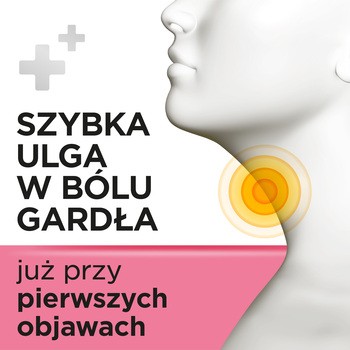 Strepsils truskawkowy bez cukru, pastylki twarde, 16 szt.