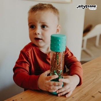 Jellystone Designs, butelka sensoryczna DIY, turkusowa, 1 szt.
