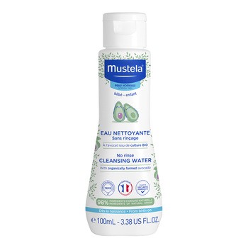 Mustela Bebe-Enfant, woda oczyszczająca bez spłukiwania z organicznym awokado, 100 ml