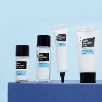 Zestaw Coxir Ultra Hyaluronic, olejek do demakijażu, 20 ml + tonik, 30 ml + ampułka, 10 ml + krem, 20 ml