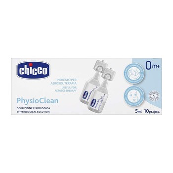 Chicco Physio Clean 5 ml10 sztuk Sól fizjologiczna do nebulizacji 5 ml 10 sztuk