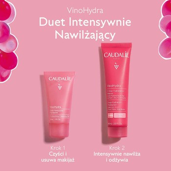 Zestaw Caudalie VinoHydra - Duet Intensywnie nawilżający, krem, 60 ml + żel, 30 ml