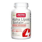 Jarrow Formulas, Alpha Lipoic Sustain 300 mg with Biotin, tabletki, 60 szt.        