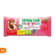 Zdrowy Lizak MniamMniam, z witaminą C i D, na ząbki, kości i odporność, smak malinowy, 40 szt. https://azcdn.doz.pl/image/d/product/41be777c-scale-180x180.png