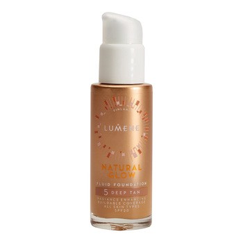 Lumene Natural Glow, podkład rozświetlający SPF 20, 5 Deep Tan, 30 ml