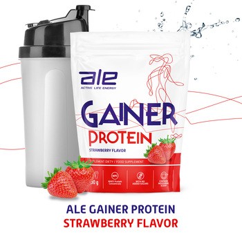 ALE Gainer Protein Strawberry Flavor, proszek, 1000 g