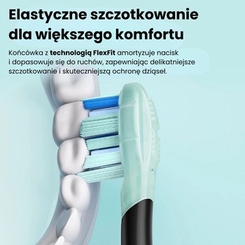 Oclean Ultra Gum Care, końcówki do szczoteczki, czarne, 2 szt.