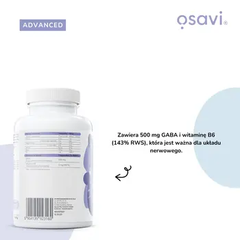 Osavi Gaba 500 mg + witamina B6, kapsułki, 120 szt.
