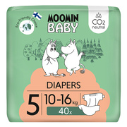 Moomin Baby, pieluchy jednorazowe, 5, 10-16kg, 40 szt.