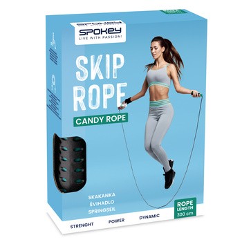 Spokey, Candy Rope, skakanka łożyskowana, zielona, 1 szt.