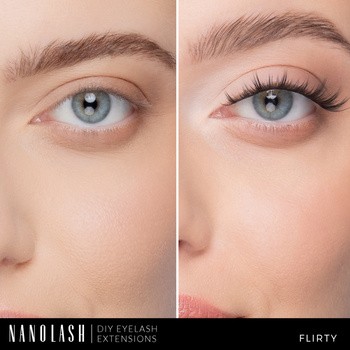 Nanolash DIY Eyelash Extensions Starter Kit, zestaw startowy do aplikacji sztucznych rzęs, Flirty, 1 szt.