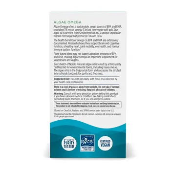 Nordic Naturals, Algae Omega 715 mg Omega 3, kapsułki, 60 szt.