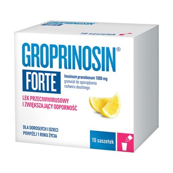 Groprinosin Forte, 1000 mg, granulat do sporządzania roztworu doustnego,1,8g, 10 saszetek