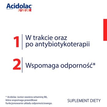 Acidolac Junior, misio-tabletki, smaku truskawkowy, 20szt.