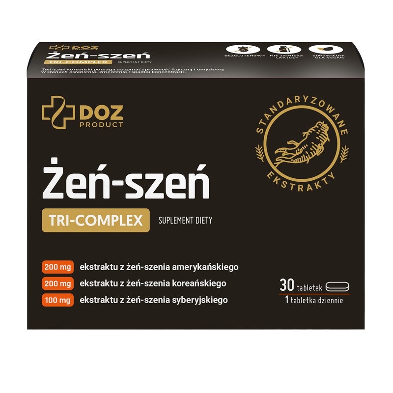 DOZ Product Żeń-szeń Tri-Complex, tabletki, 30 szt.