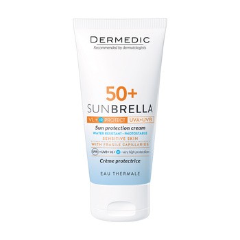 Dermedic Sunbrella, krem ochronny SPF 50+, skóra z problemami naczyniowymi, 50 ml
