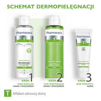 Pharmaceris T Sebo-Moistatic, krem nawilżająco-kojący do twarzy, SPF 30, 50 ml