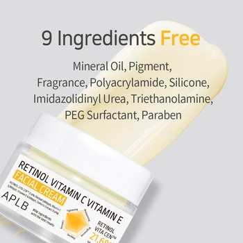 APLB Retinol Vitamin C Vitamin E Facial Cream, krem przeciwzmarszczkowy do twarzy z retinolem oraz witaminami C i E, 55 ml