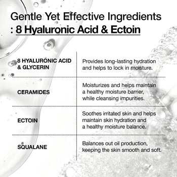 Anua 8 Hyaluronic Acid Moisturizing Gentle Gel Cleanser, nawilżający żel oczyszczający, 150 ml