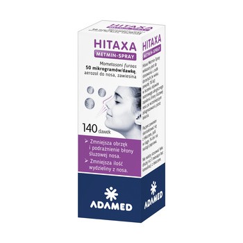 Hitaxa Metmin-Spray, 50 mcg/dawkę, aerozol do nosa, 140 dawek