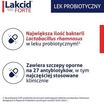 Lakcid forte, kapsułki twarde, 10 szt.