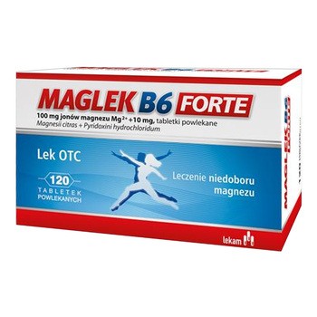 Maglek B6 Forte, 100 mg + 10 mg, tabletki powlekane, 120 szt.
