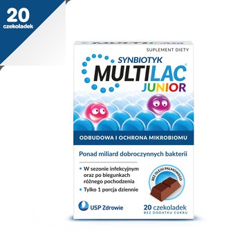 Multilac Junior synbiotyk (probiotyk + prebiotyk), 20 szt