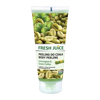 Fresh Juice, żel peelingujący do ciała, lemongrass & green coffee z olejkiem z trawy cytrynowej, 200 ml