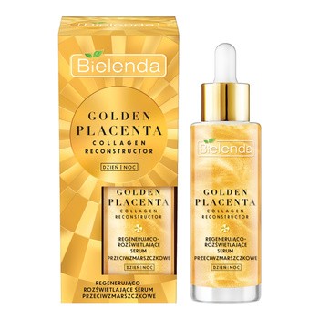 Bielenda Golden Placenta Collagen Reconstructor, regenerująco-rozświetlające serum przeciwzmarszczkowe, 30 g