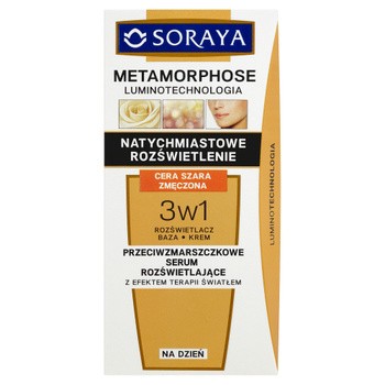 Soraya Metamorphose, Przeciwzmarszczkowe serum rozświetlające 3w1 na dzień, 30 ml