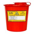 Pojemnik na odpady szpitalne 1 litr Pojemnik ( wiaderko ) na medyczne odpady skażone 1 litr