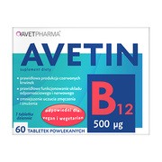 alt Avetin B12 500 mcg, tabletki powlekane, 60 szt.