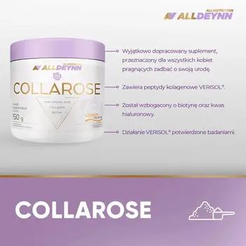 Allnutrition, ALLDEYNN CollaRose, smak malinowo-poziomkowy, proszek, 150 g