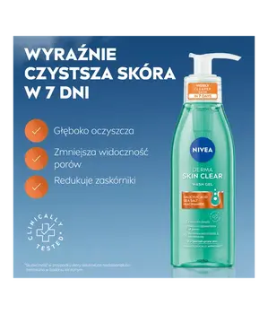 Nivea Derma Skin Clear, żel oczyszczający, 150 ml