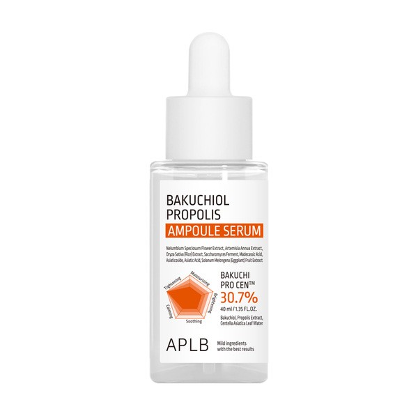 APLB APLB Bakuchiol Propolis Ampoule, serum łagodzące do twarzy z bakuchiolem i propolisem, 40 ml — Składniki i ocena